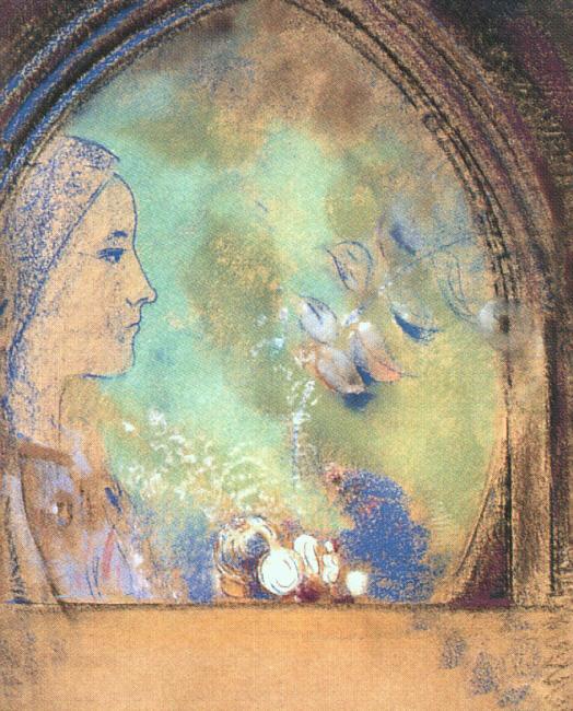 Odilon Redon Profile in an Arch oil painting picture